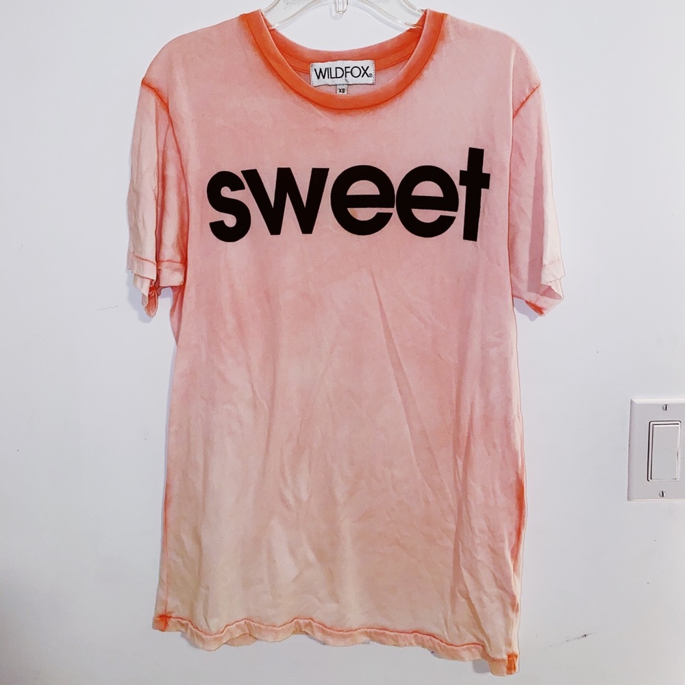 Wildfox Pink Tee XS